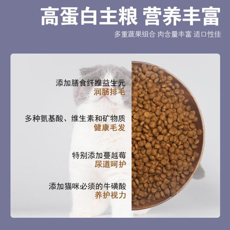 幼猫高蛋白粮(1-4-6-12个月) 2斤 冻干猫粮1-4-12个月生骨肉成幼猫增肥发腮通用型猫粮小猫咪奶糕粮