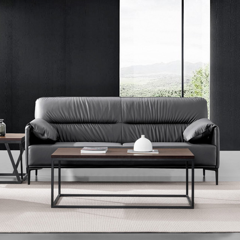 匡大 办公沙发 皮艺沙发 办公室接待沙发西皮 三人位 KDT670高清大图