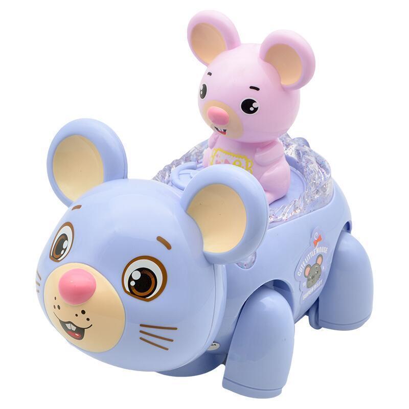 跳舞小老鼠婴幼儿电动玩具动物会走路唱歌仿真宝宝益智鼠年吉祥物 鼠