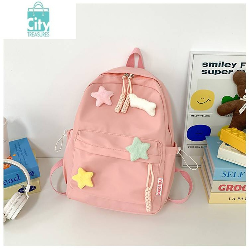 bangdou书包女生中学生高中生大学生简约百搭少女心少年感宝藏双肩