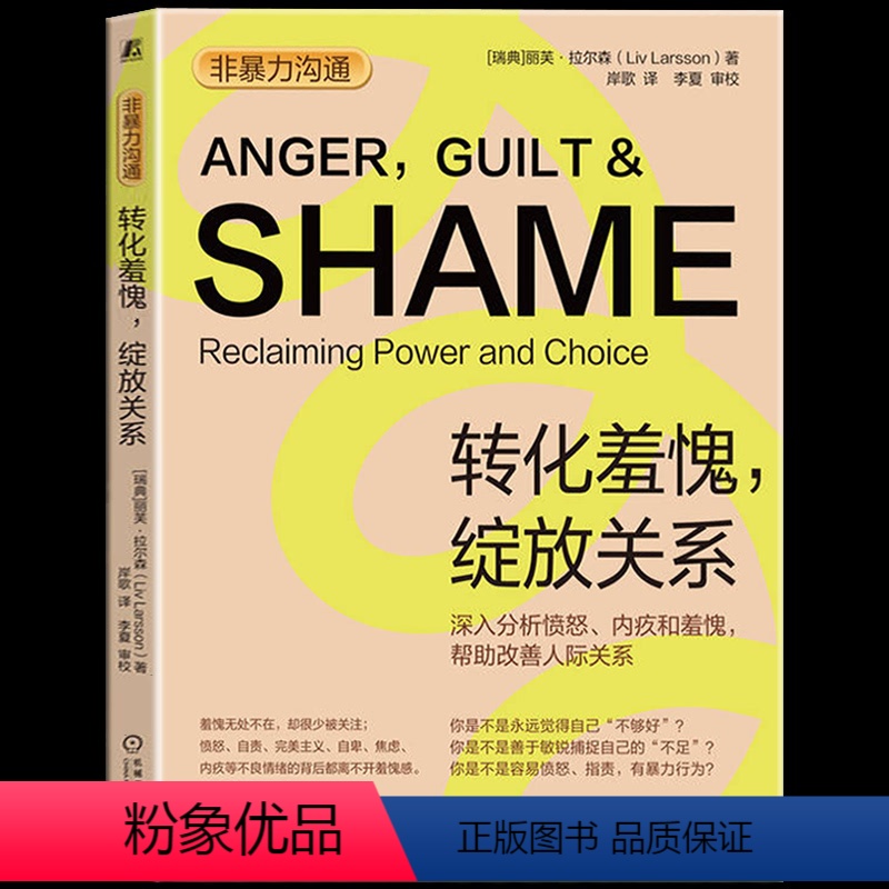 【正版】 非暴力沟通:转化羞愧绽放关系 探索愤怒羞愧内疚等不良情绪的非暴力沟通实践指南情绪管理人际沟通心理学社交心理学