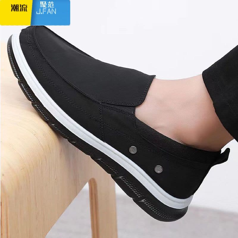 聚范冰丝男鞋透气2022新款男士布鞋韩版潮流百搭一脚蹬鞋子男潮鞋图片