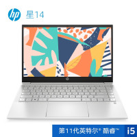 惠普(HP)星系列 星14-dv0005TX 14英寸轻薄本 笔记本电脑(十一代i5-1135G7 16GB 1TB固态 MX450/2G独显 72%高色域) 银色 定制版
