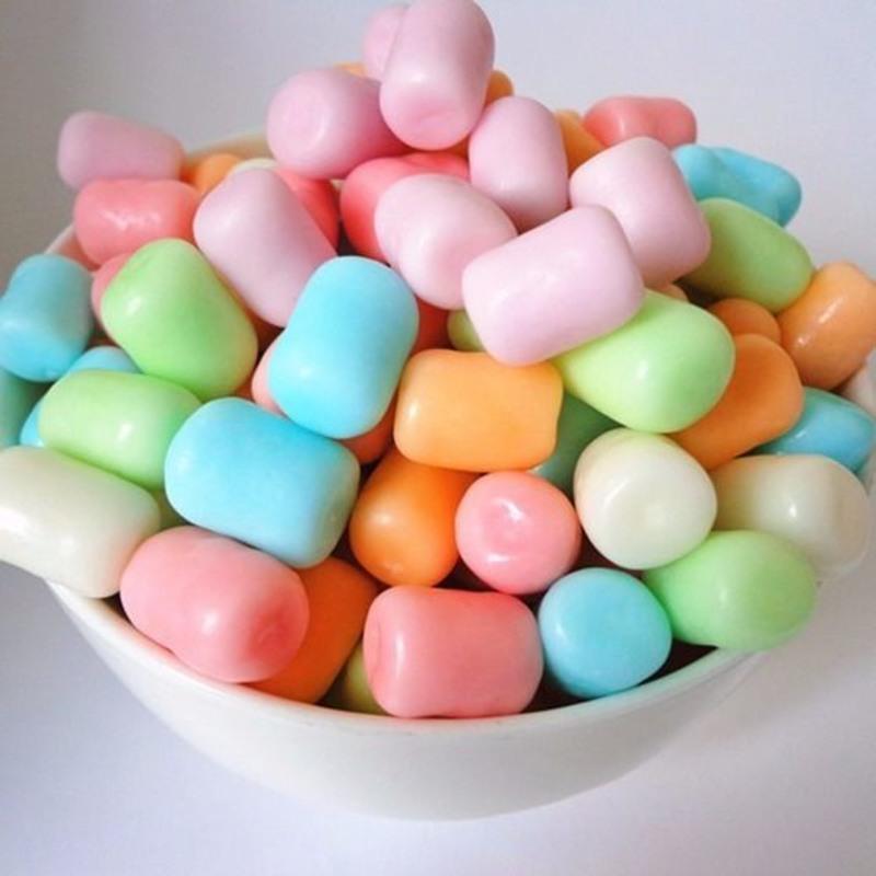 买2送1彩色水果味软糖果彩虹糖脆皮棉花糖压片糖果酸酸果豆250克酸酸