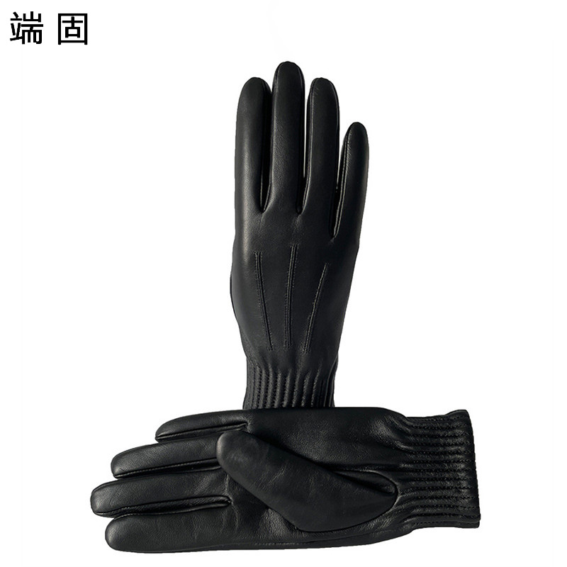 端固 加绒羊皮手套触屏男女同款 D1T 副高清大图