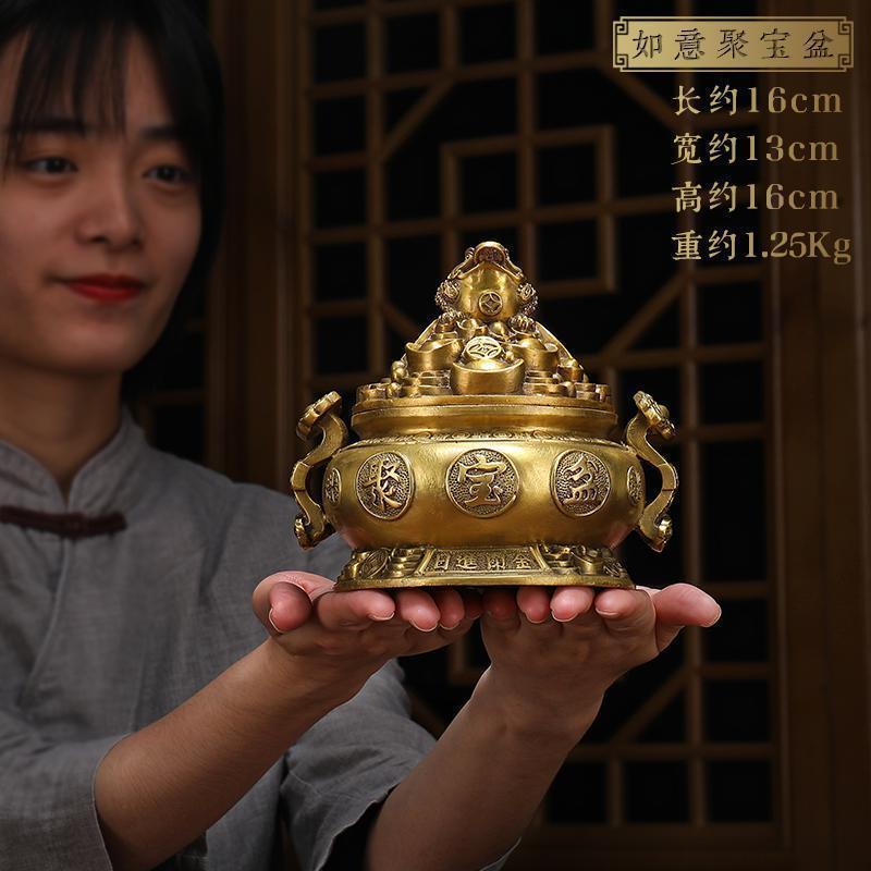 家柏饰(CORATED)铜金蟾摆件三足金蝉蟾蜍客厅家居财位存钱罐高清大图