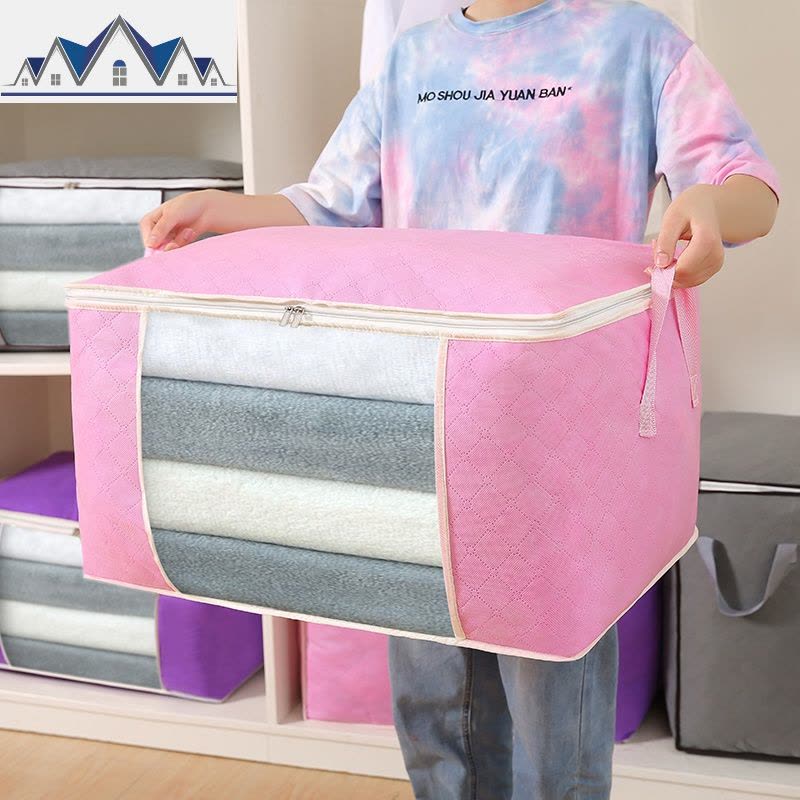 2个装 大号衣服棉被子收纳袋折叠整理箱储物打包袋装搬家行李袋 三维工匠收纳包图片