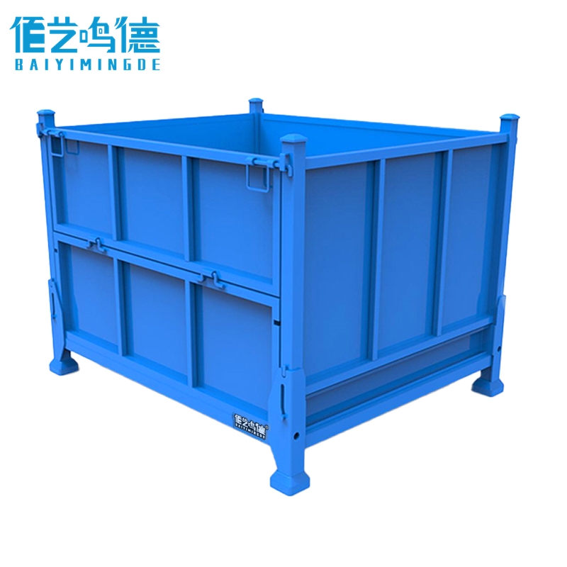 佰艺鸣德 折叠仓储笼物流周转铁箱物料储物笼堆垛架 1.2m个