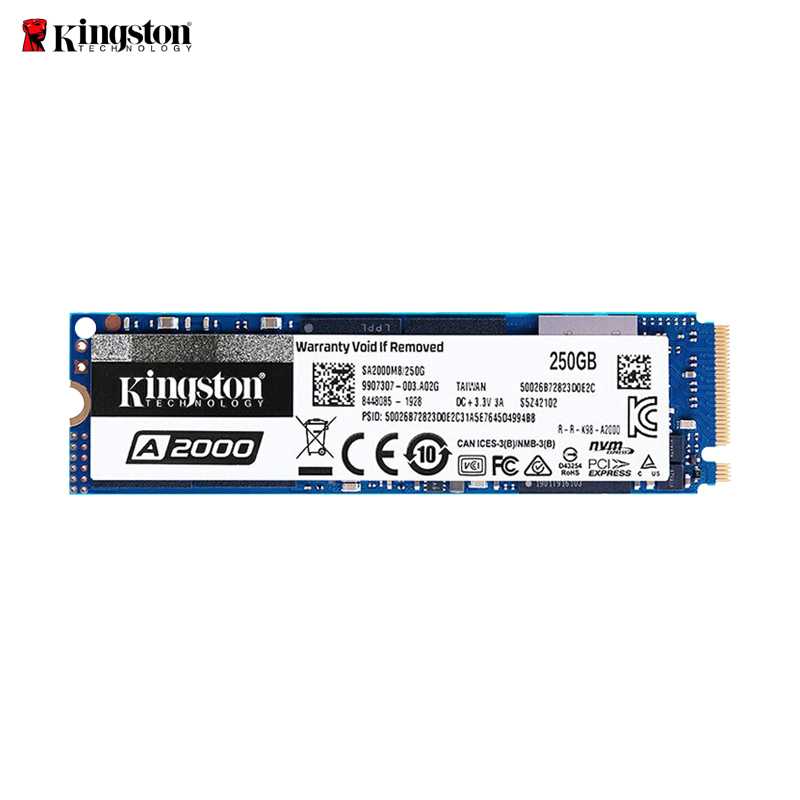 金士顿(Kingston) 250GB SSD固态硬盘 M.2接口(NVMe协议) A2000系列(不带散热片)