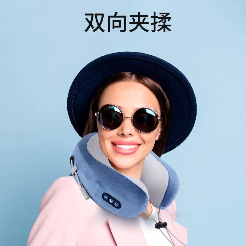 美仕达(Misida)按摩仪3D仿人揉捏亲肤莱卡面料新款智能语音[蔚海蓝]MS-8108高清大图
