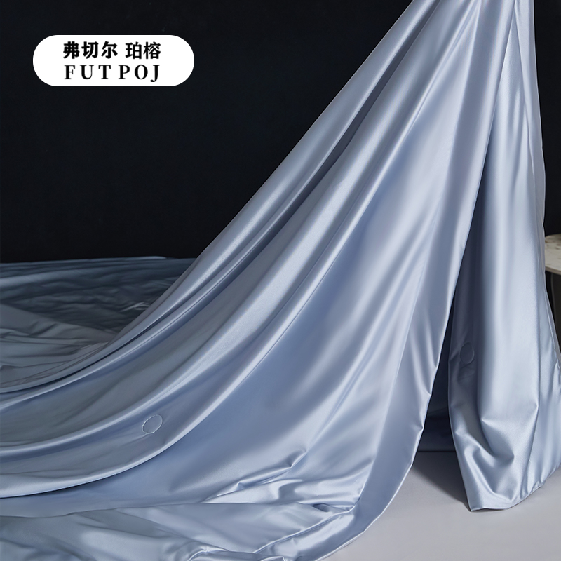 弗切尔珀榕 水光缎冰肌锦氨榨蚕丝夏被 高贵蓝高清大图