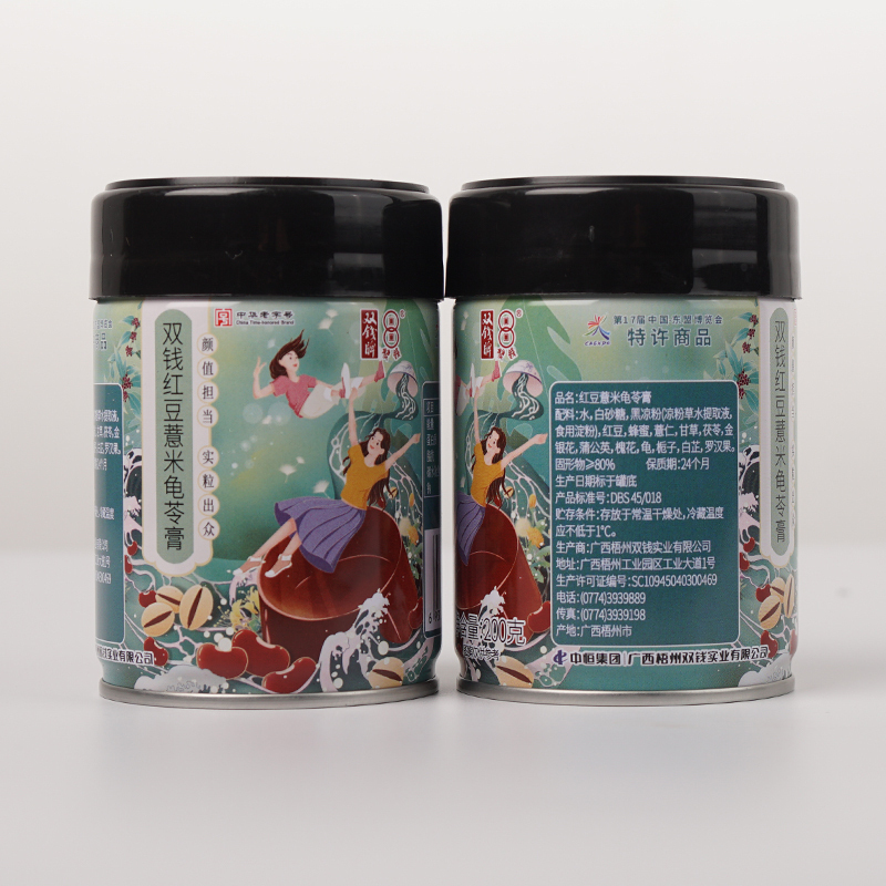 双钱牌 红豆薏米龟苓膏 200g* 12罐