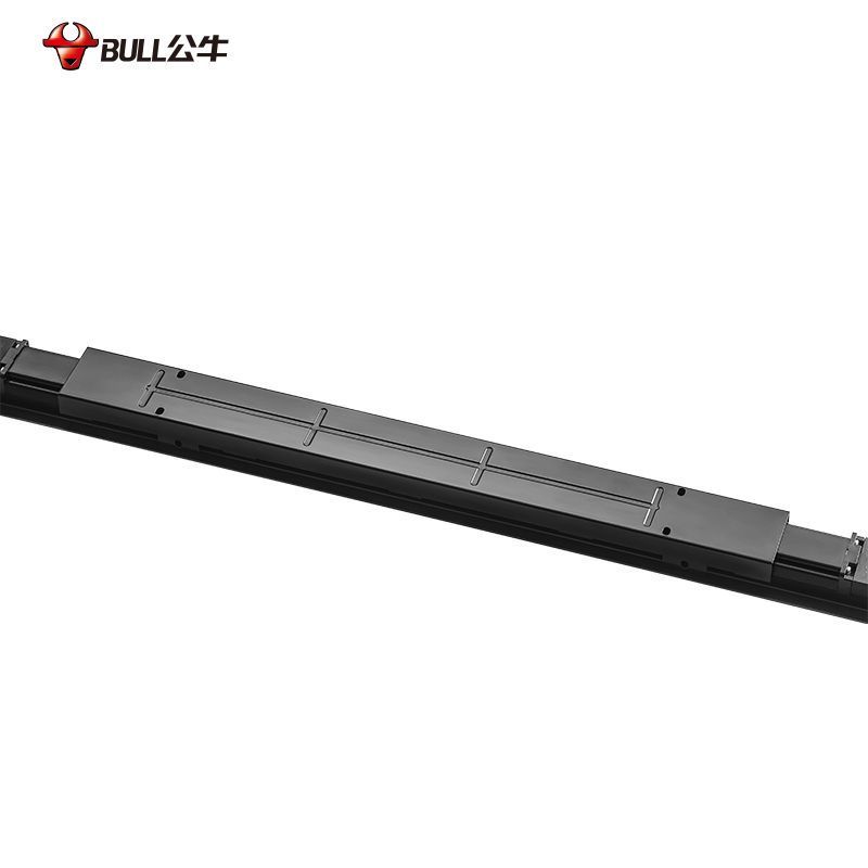 公牛(bull)GQ1AW迷你款[黑色嵌入式]60cm+2个五孔+USB暗装轨道插座嵌入式餐边柜内嵌排插超薄移动滑轨插排