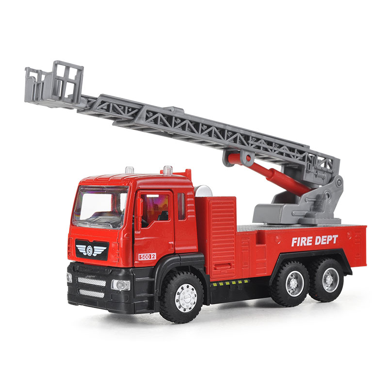 合金消防车模型玩具119机场消防车合金车模 回力玩具消防车玩具车 c款