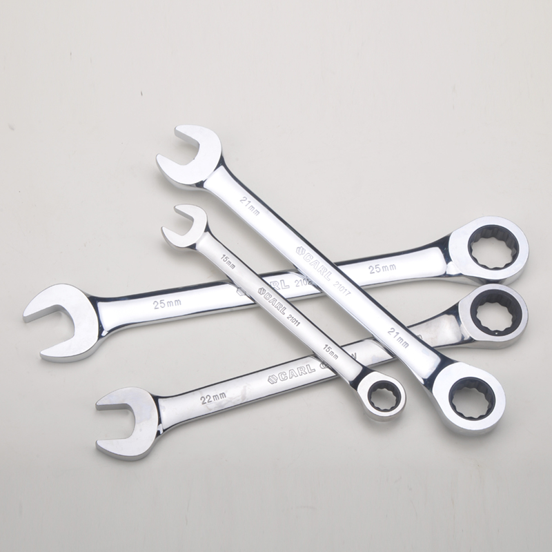 卡尔 航空级全抛光两用棘轮快扳高清大图