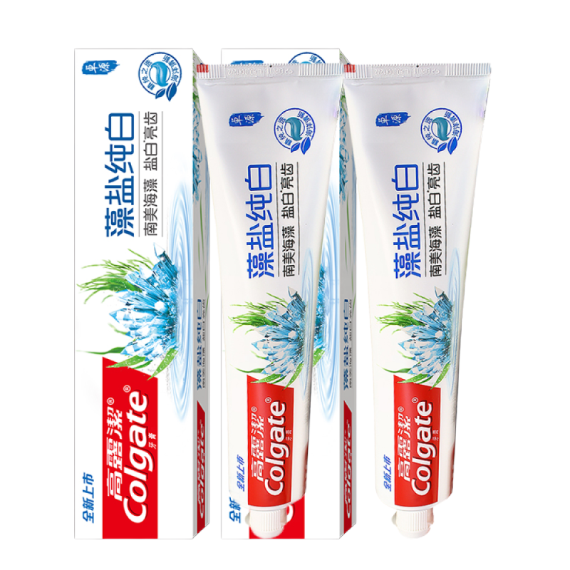 高露洁藻盐纯白牙膏120克