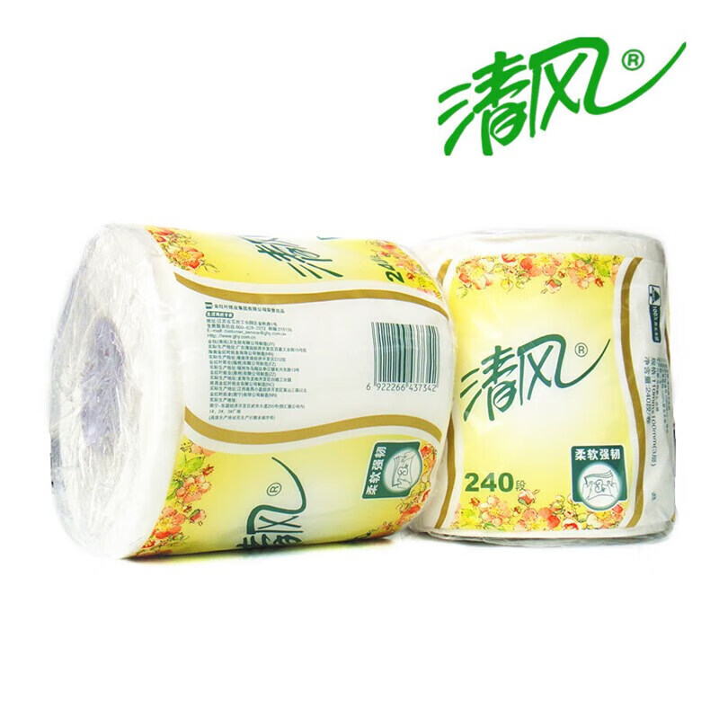 清风240段3层10卷有芯卷筒纸单体装 卷纸 B22AB3BN1 新老款随机高清大图