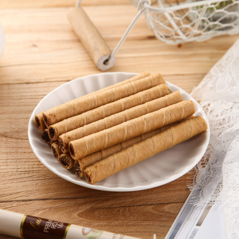 乐卡斯卡布奇诺味爆浆威化卷180g 进口休闲饼干休闲零食手工奶酪蛋卷进口夹心威化饼干办公食品 蛋糕曲奇酥早餐脆饼儿童小吃