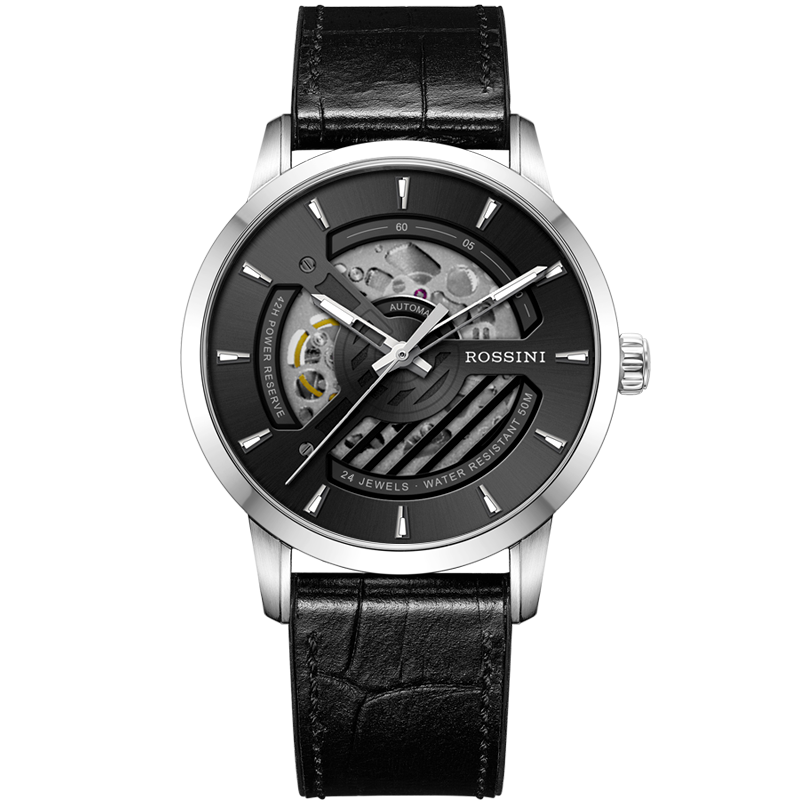 罗西尼男表钢带男士手表自动机械表腕表情侣表sn5507视频