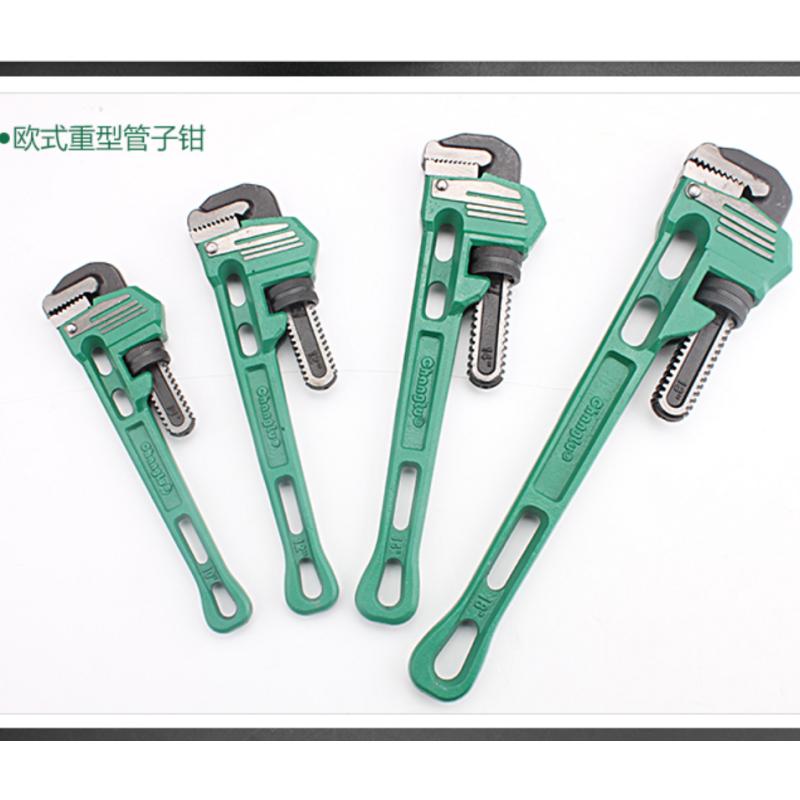 长鹿重型管钳 水管钳子管子钳快速管子钳水泵钳管钳扳手水暖工具[欧式]重型管子钳18’’ CL606614