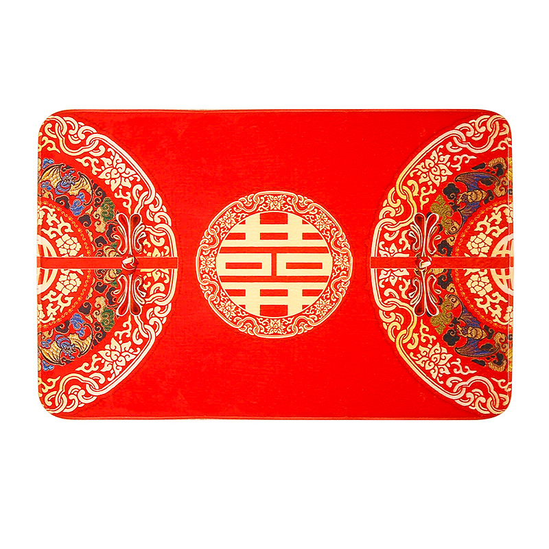 结婚庆用品新房装饰布置摆设新娘进地垫喜字地毯垫脚垫