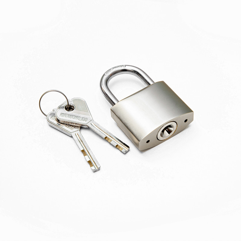 金岳 薄BR40MM 拉丝镍叶片锁高清大图