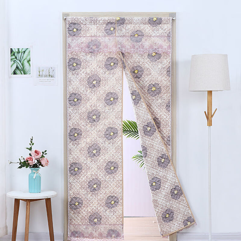 维诺亚棉门帘冬季家用加厚挡风保暖卧室厨房客厅装饰隔断防冷气门帘布艺高清大图