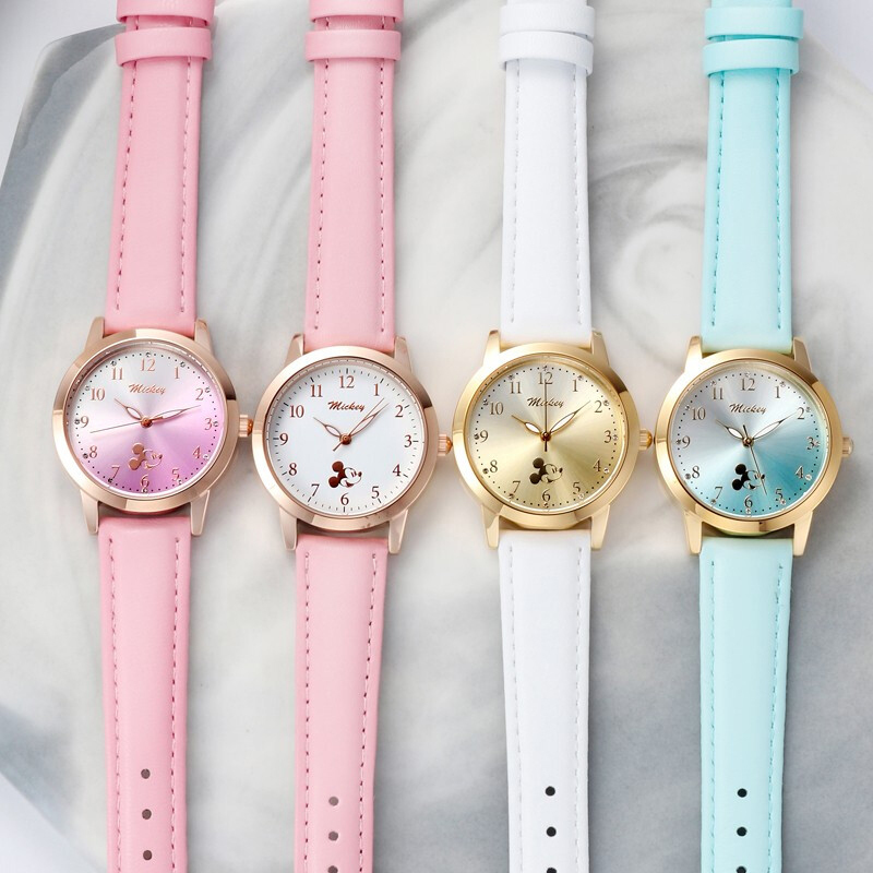 迪士尼disney儿童手表女孩学生石英表女生韩版时尚少女表夜光腕表