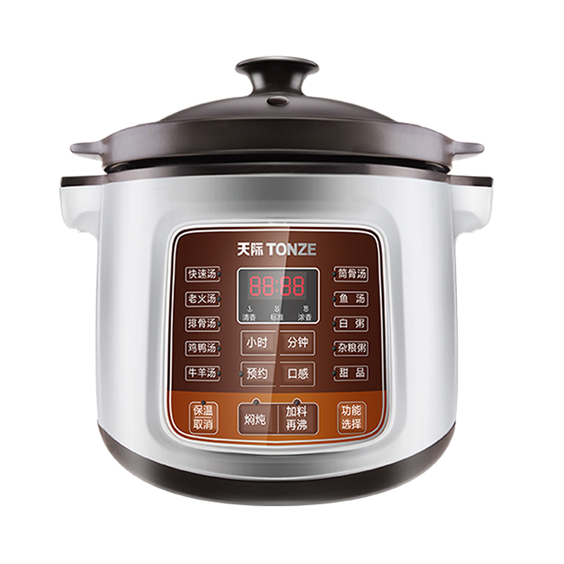 天际电炖锅DGD40-40LD家用电炖盅陶瓷全自动煮粥神器煲汤神器4L大容量快速炖煮4-6人适用