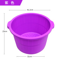 泡脚桶紫色常规 塑料家用足浴桶牛津加厚保温脚底穴位按摩泡脚盆美甲洗脚盆