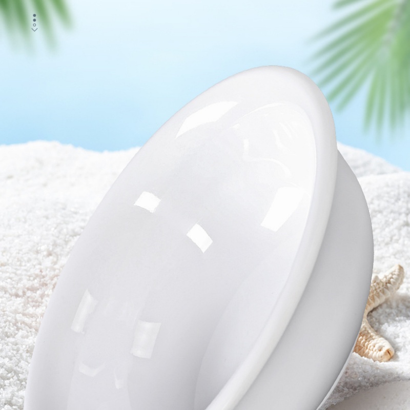 白色小碗密胺汤碗食堂商用 5寸波边碗高清大图