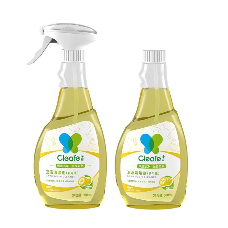 净安 卫浴清洁剂 卫生间玻璃门浴缸水渍除垢除霉 500g/装 两瓶装