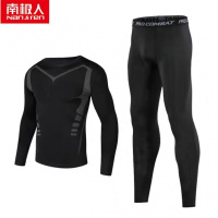 健身服男套装春夏季紧身衣衣男跑步篮球运动服套装 1369长袖长裤两件套 S（建议90-100斤）