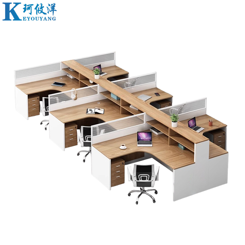 珂攸洋屏风工位桌椅组合高清大图