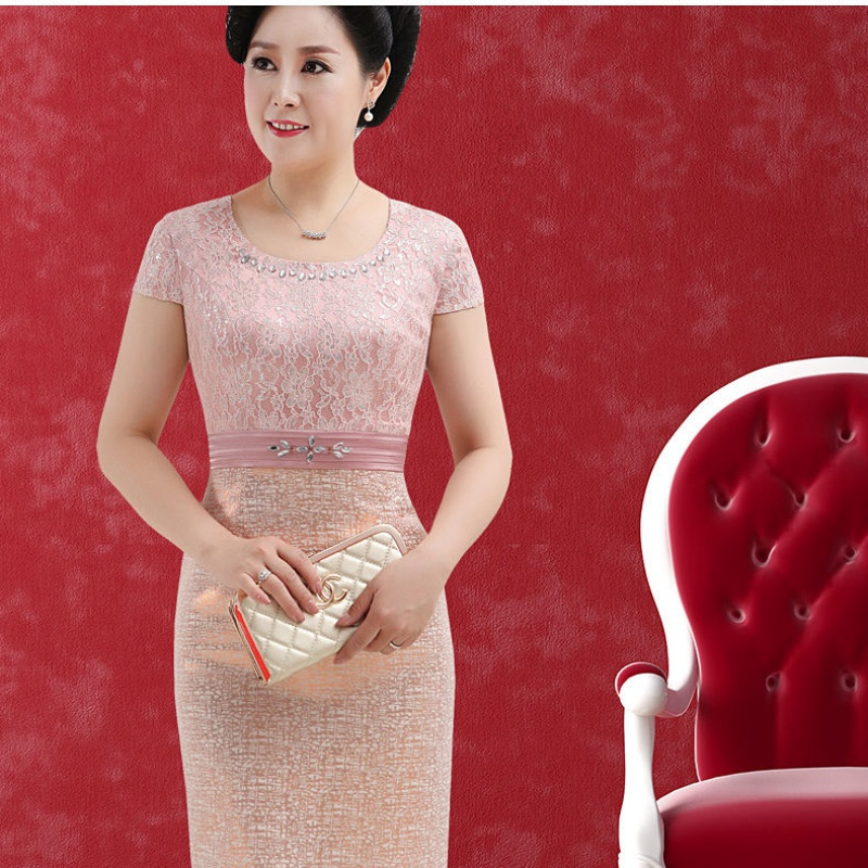 婚礼妈妈装秋装两件套装红色喜庆婚庆妈妈礼服婚宴高档中年套装裙