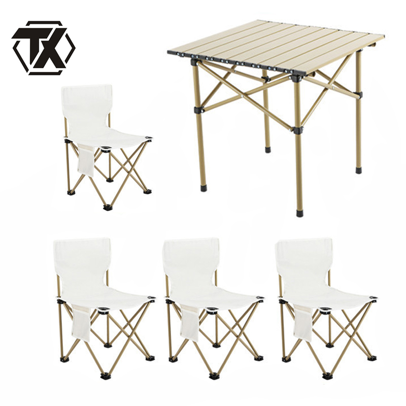 铁迅 露营折叠桌椅五件套ZY9 套高清大图
