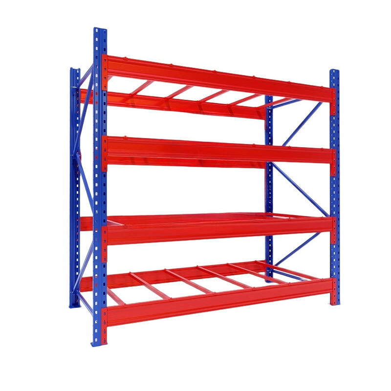 臻远 ZY4121517重型货架仓储高位货架单层称重2000kg 蓝橘色主架4层
