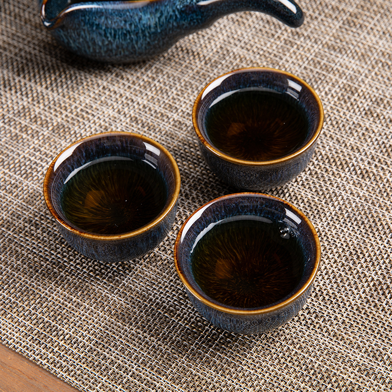 唐宏坊 茶具套装半全自动家用陶瓷懒人茶具石磨茶壶茶杯礼品套装功夫茶具
