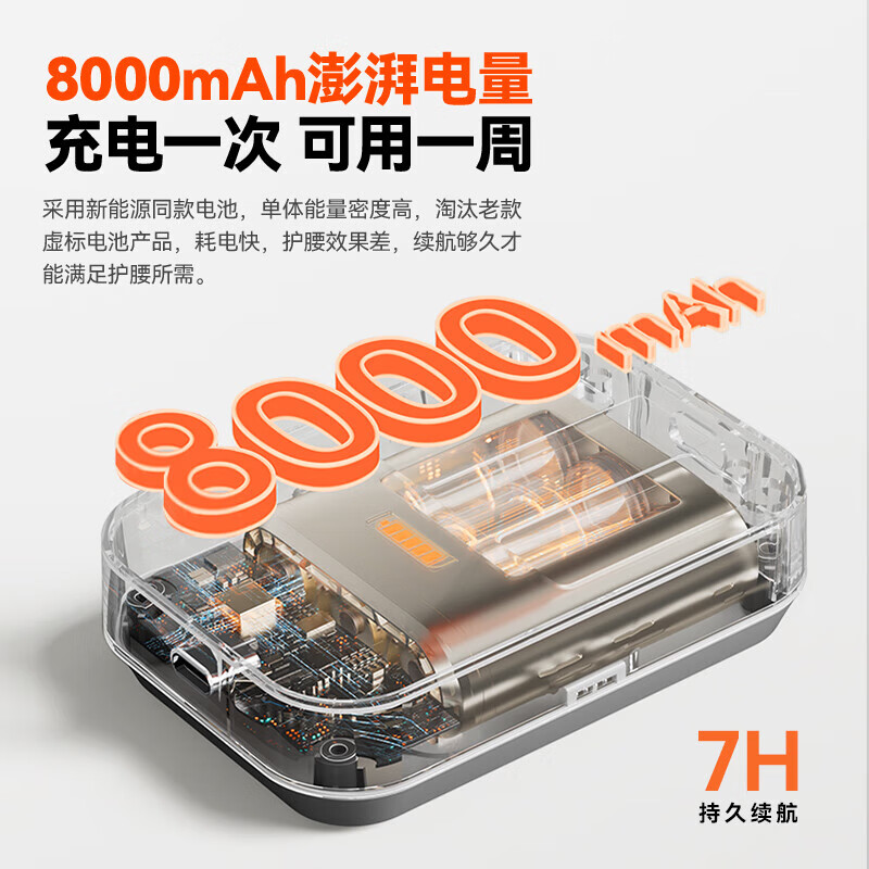 科普菲KEEPFIT巨能暖前后热敷热灸腰带 腰部按摩仪器护腰带久坐神器加热暖宫腰带热敷腰椎理疗仪KPF-W14S高清大图