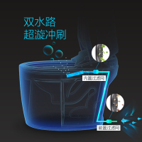 JOMOO九牧 即热智能马桶 全自动冲水烘干座便电动一体式重力虹吸式地排坐便器D7610S