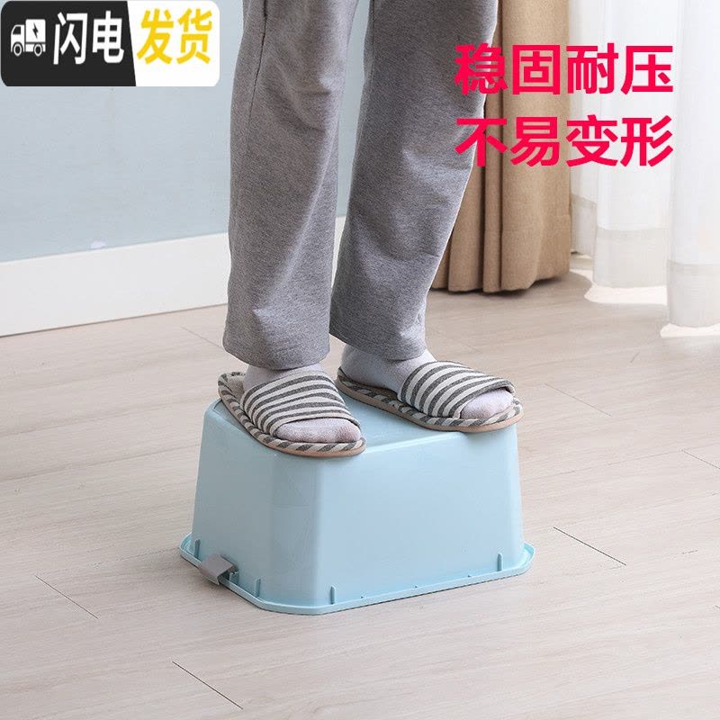 三维工匠家用收纳箱塑料衣服玩具整理箱带盖家用衣物储物盒子带手提三件套图片