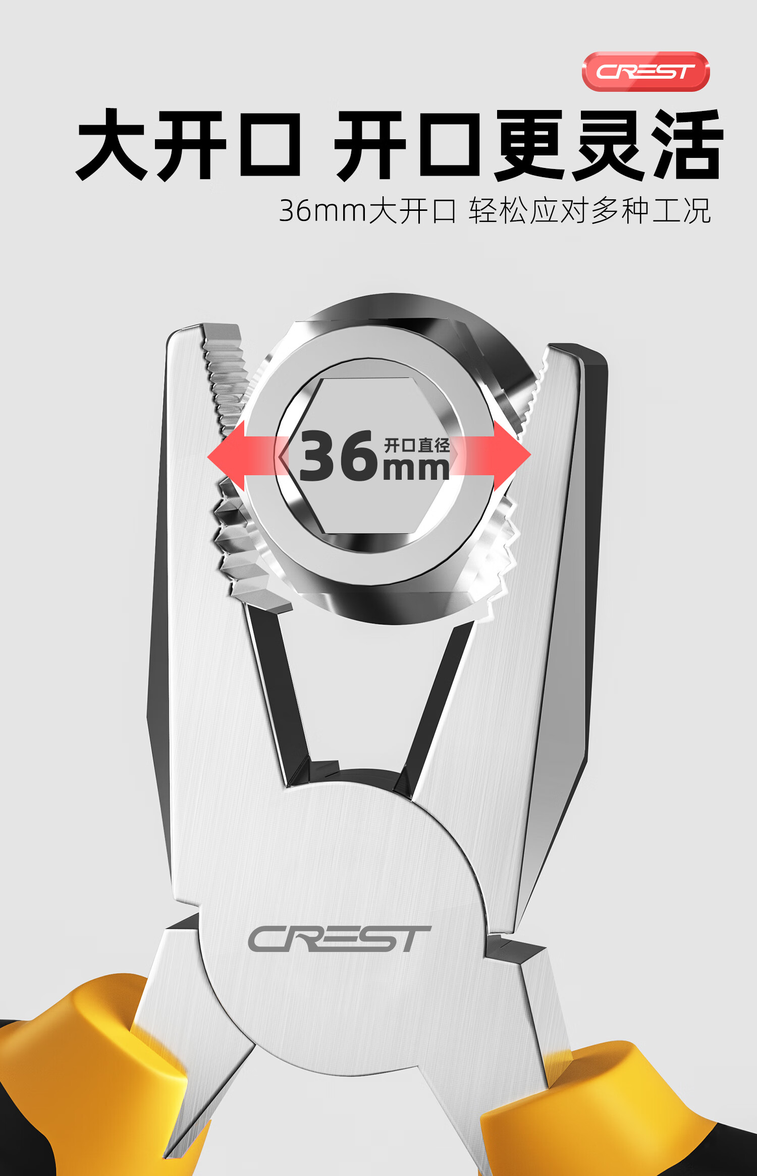 瑞德瑞德老虎钳钢丝钳多功能家用老虎工具大全电工专用斜口尖嘴手钳子 高级款6寸钢丝钳高清大图