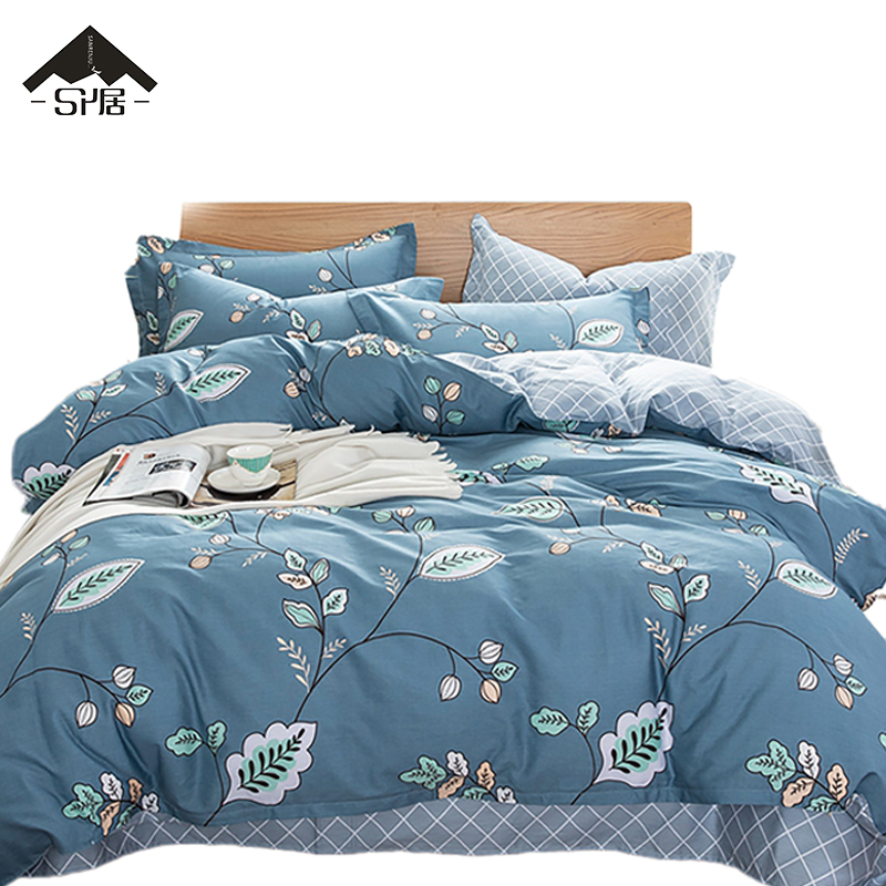三人居全工艺高密四件套SRJQGY171/套(200*230/245*250/48*74cm*2)高清大图