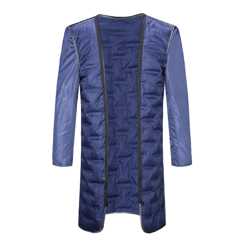 免费试穿 高端羊绒大衣羊毛呢子大衣中长款男式领导干部商务风衣加厚羊毛大衣男士外套立领长款加肥加大码男装可拆卸内胆狐狸毛领高清大图