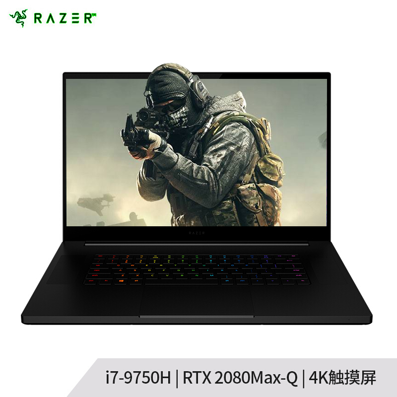 雷蛇Razer灵刃专业版2019款17.3英寸高端电竞便携商务吃鸡游戏本笔记本电脑（i7-9750H 16G 1TB RTX2080Max-Q 120Hz 4K触摸屏）