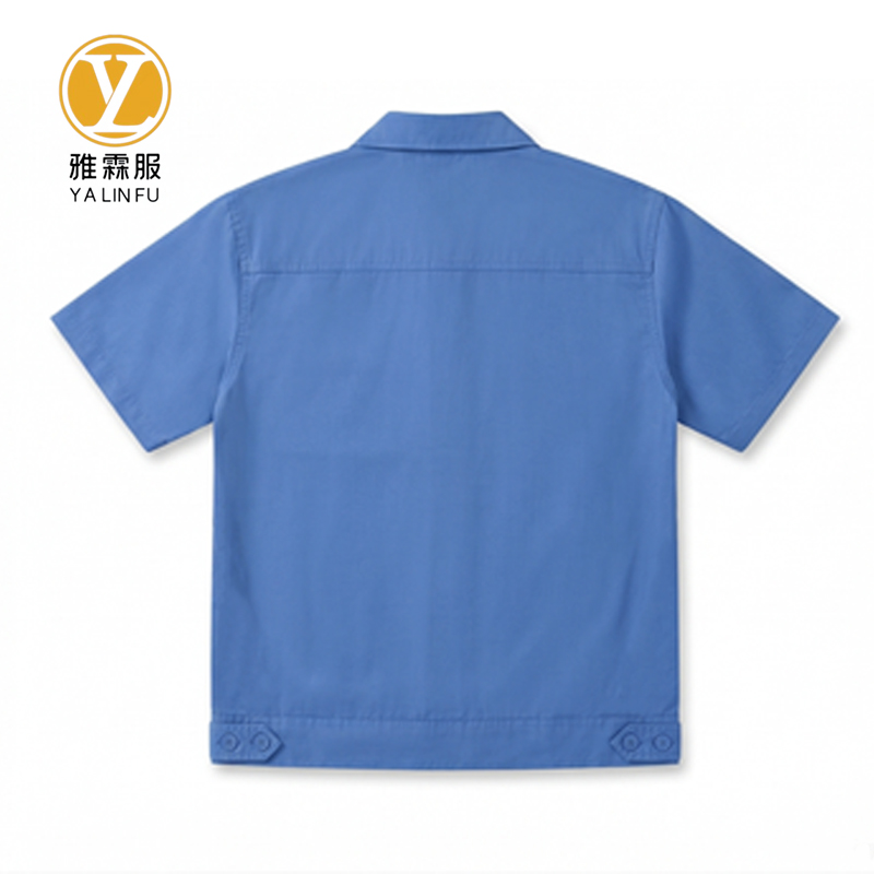 雅霖服 夏装短袖工作服YLF-GZF1049 套高清大图