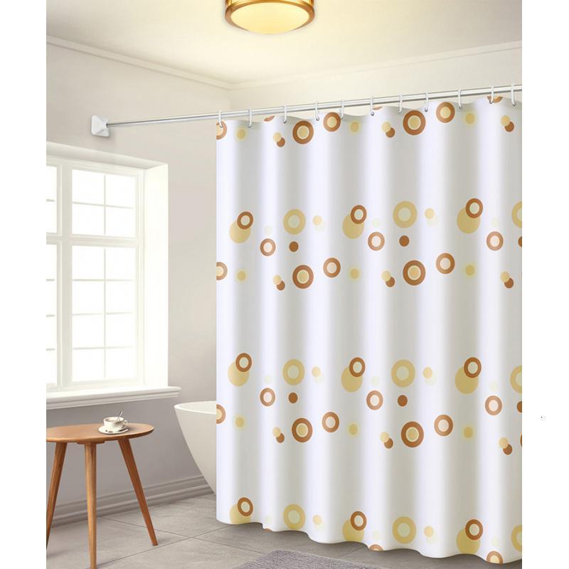 美帮汇浴室浴帘套装免打孔加厚霉水帘卫生间窗帘洗澡隔断挂帘帘子布 套装：帘+直杆+挂钩+精致绑带 200宽*260高