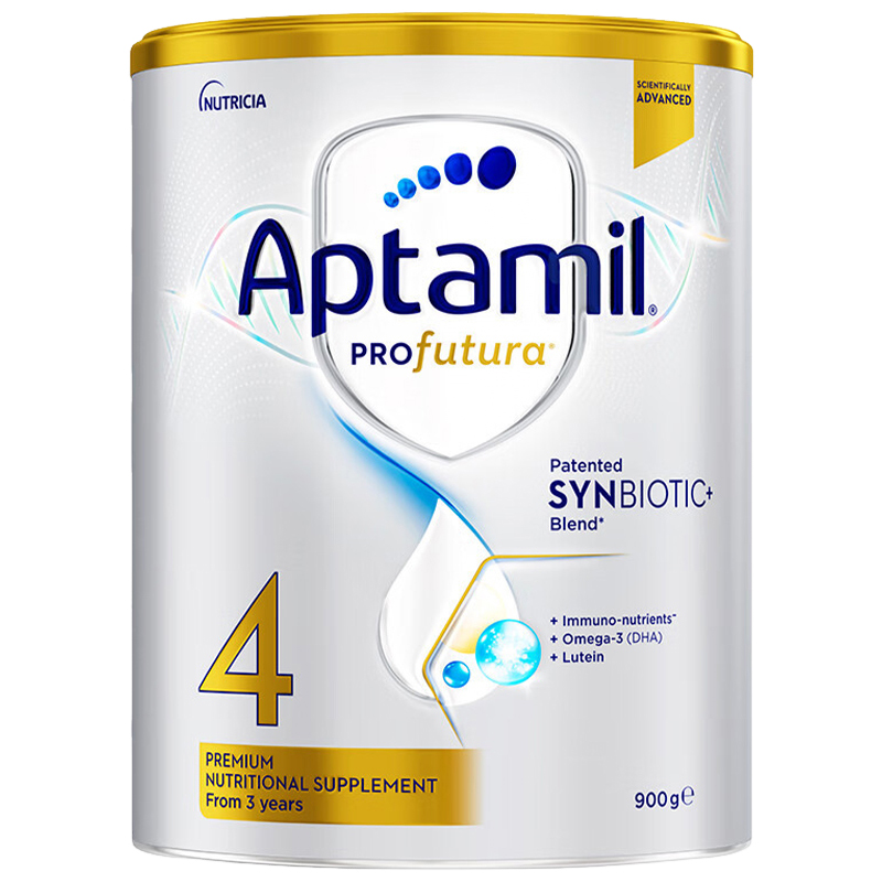 Aptamil澳洲原装进口爱他美白金版4段3岁以上婴幼儿配方奶粉900g