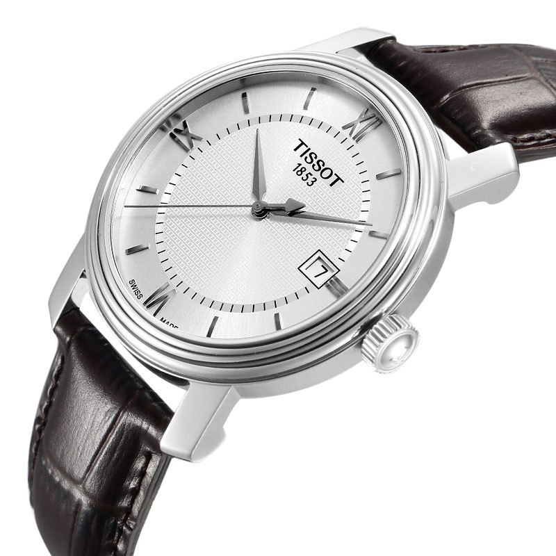 瑞士(TISSOT)天梭手表 港湾系列 银盘皮革表带 石英表男士 T097.410.11.038.00