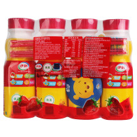 伊利QQ星营养果汁酸奶饮品草莓味200ml*16